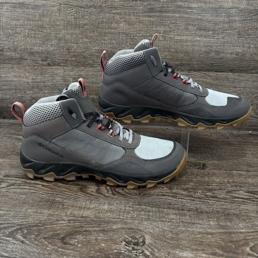 Columbia Flow Centre Hiking Boots Men's 11 Gray Lace Up Ankle Techlite Outdoor